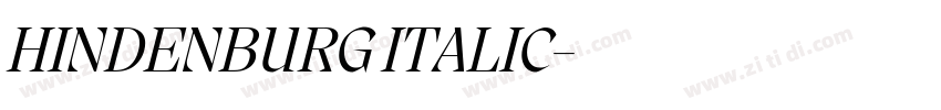 HINDENBURG ITALIC字体转换 HINDENBURG ITALIC字体转换
